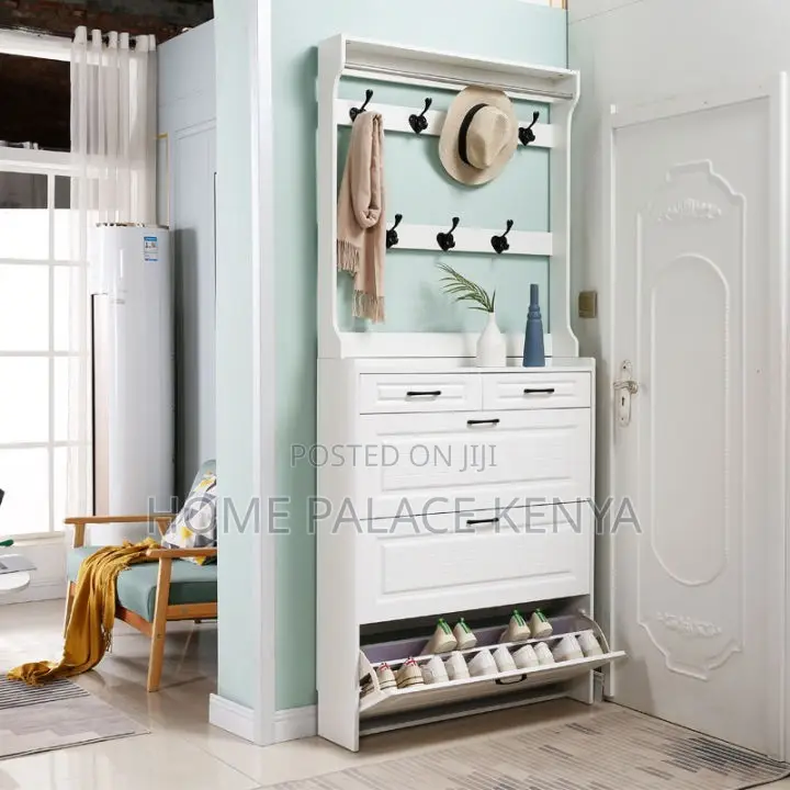 Shoe Rack; Modern Wooden Three Drawer Shoe Rack for Home Storage