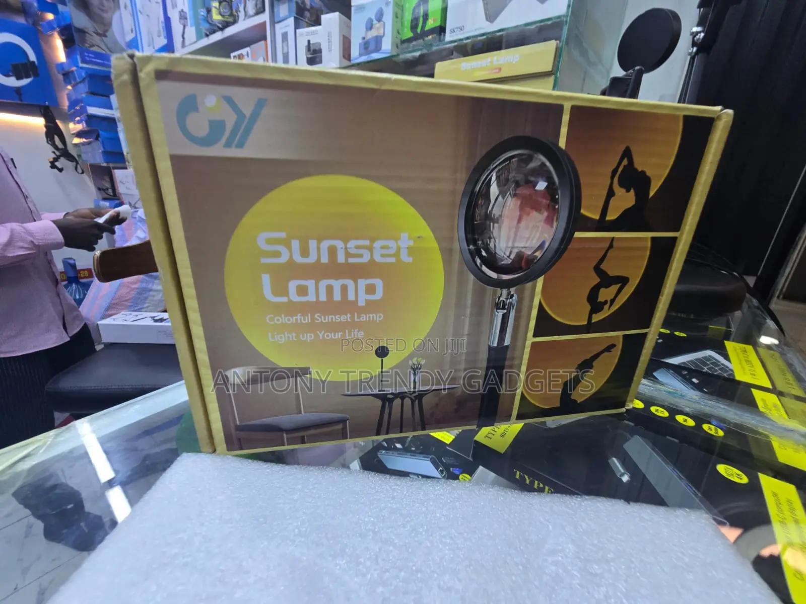 LED Sunset Projection Lamp Rotatable Photography Room Light