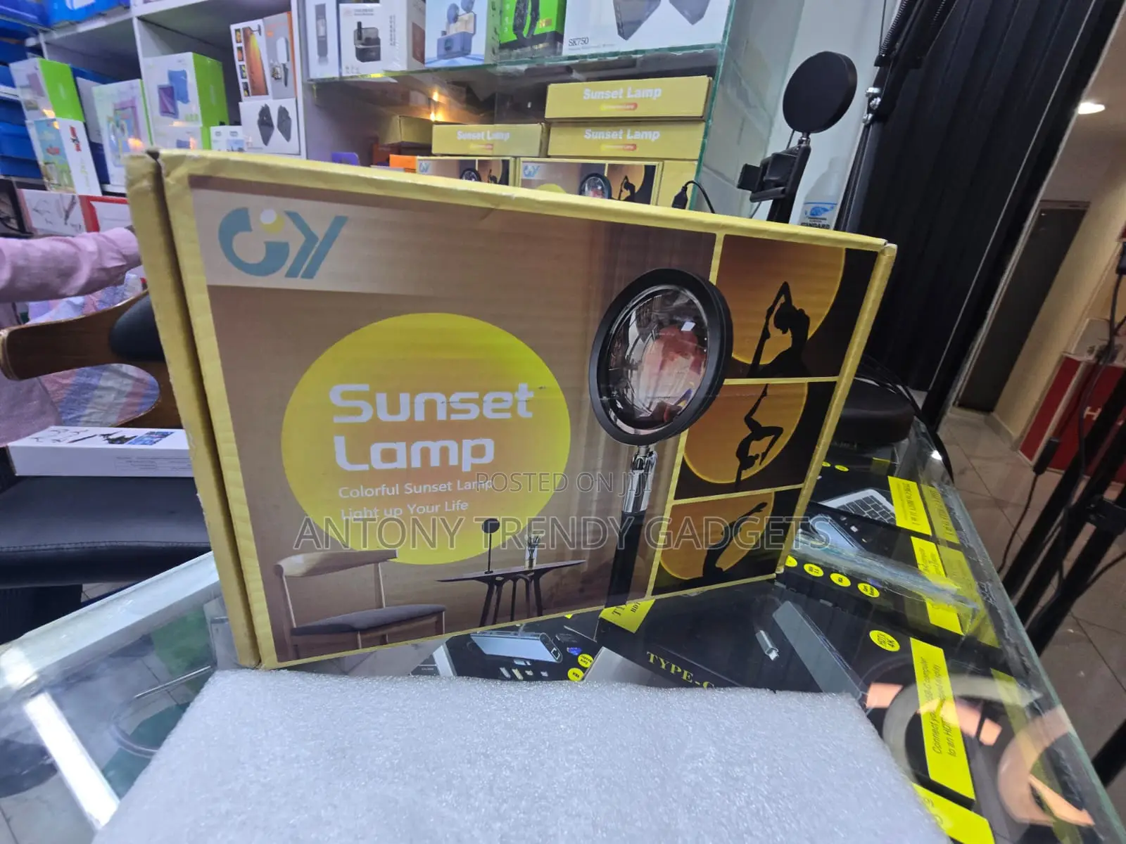 LED Sunset Projection Lamp Rotatable Photography Room Light
