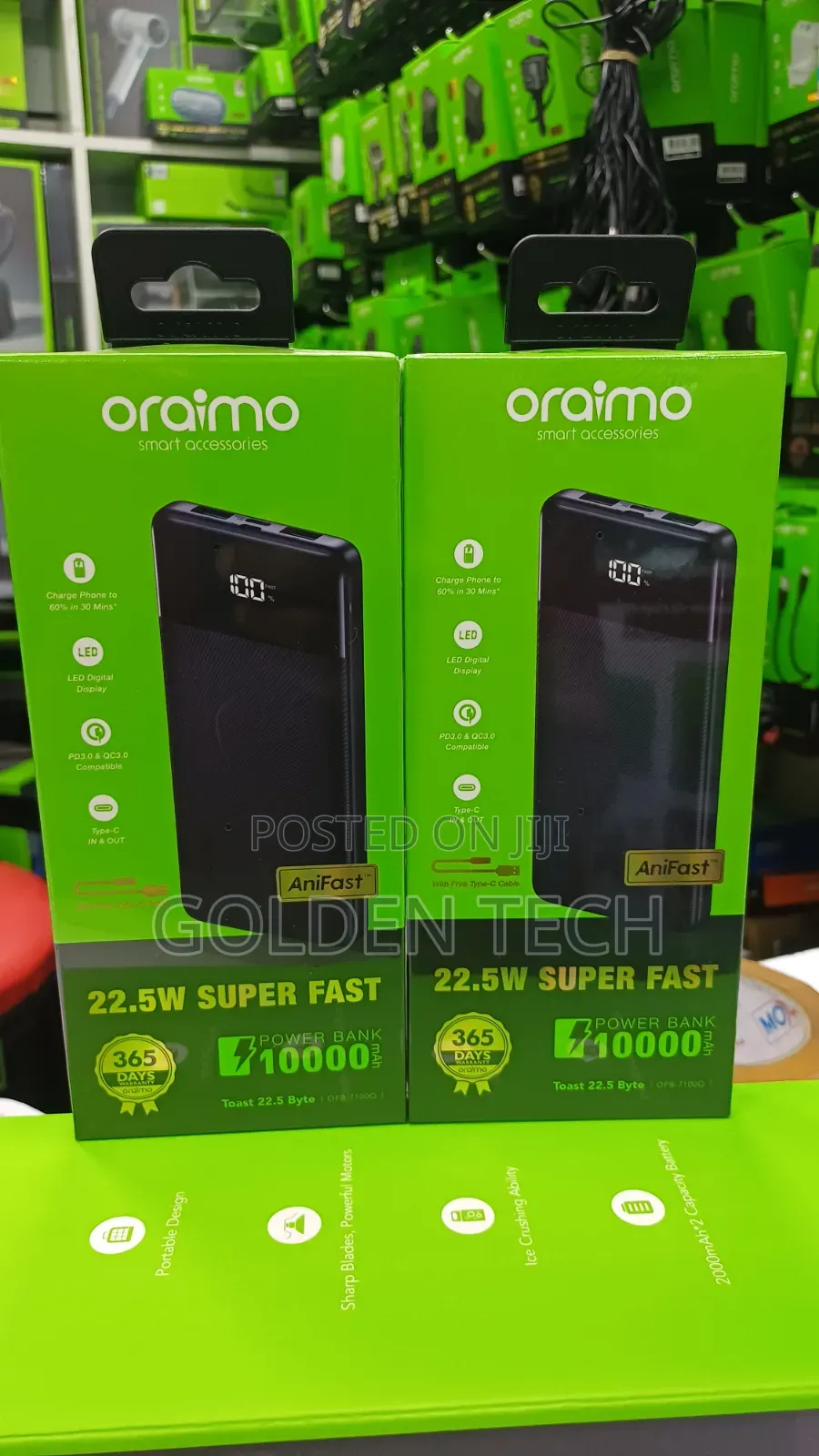 Oraimo Toast 22.5 W 10000mAh Powerbank