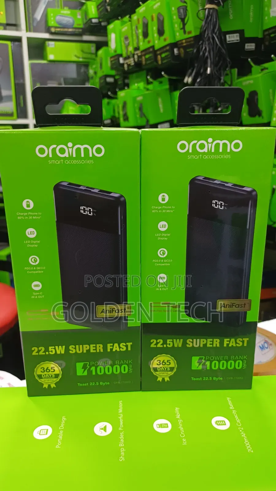 Oraimo Toast 22.5 W 10000mAh Powerbank