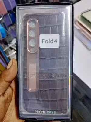 Samsung Fold 3 Leather Back Case With Kickstand