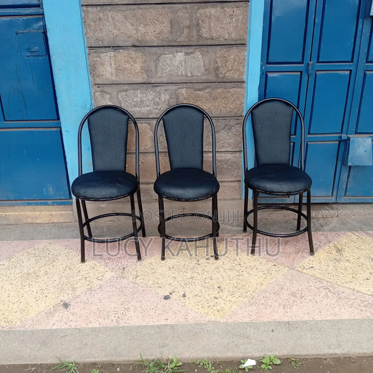 Restaurant of Black Durable Frame and Chairs