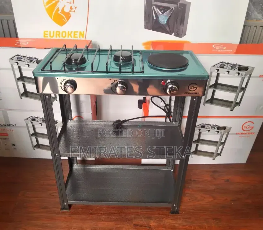 Eurochef Deluxe Gas Stove 2 Gas 1 Hot Plate (Model: EC-6073 2+1)