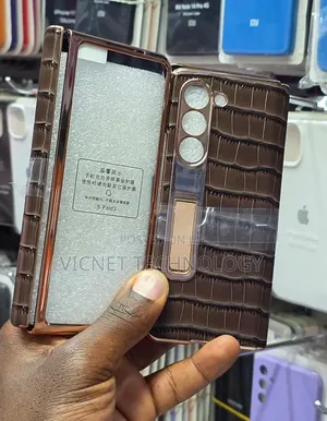 Samsung Fold 3 Leather Back Case With Kickstand