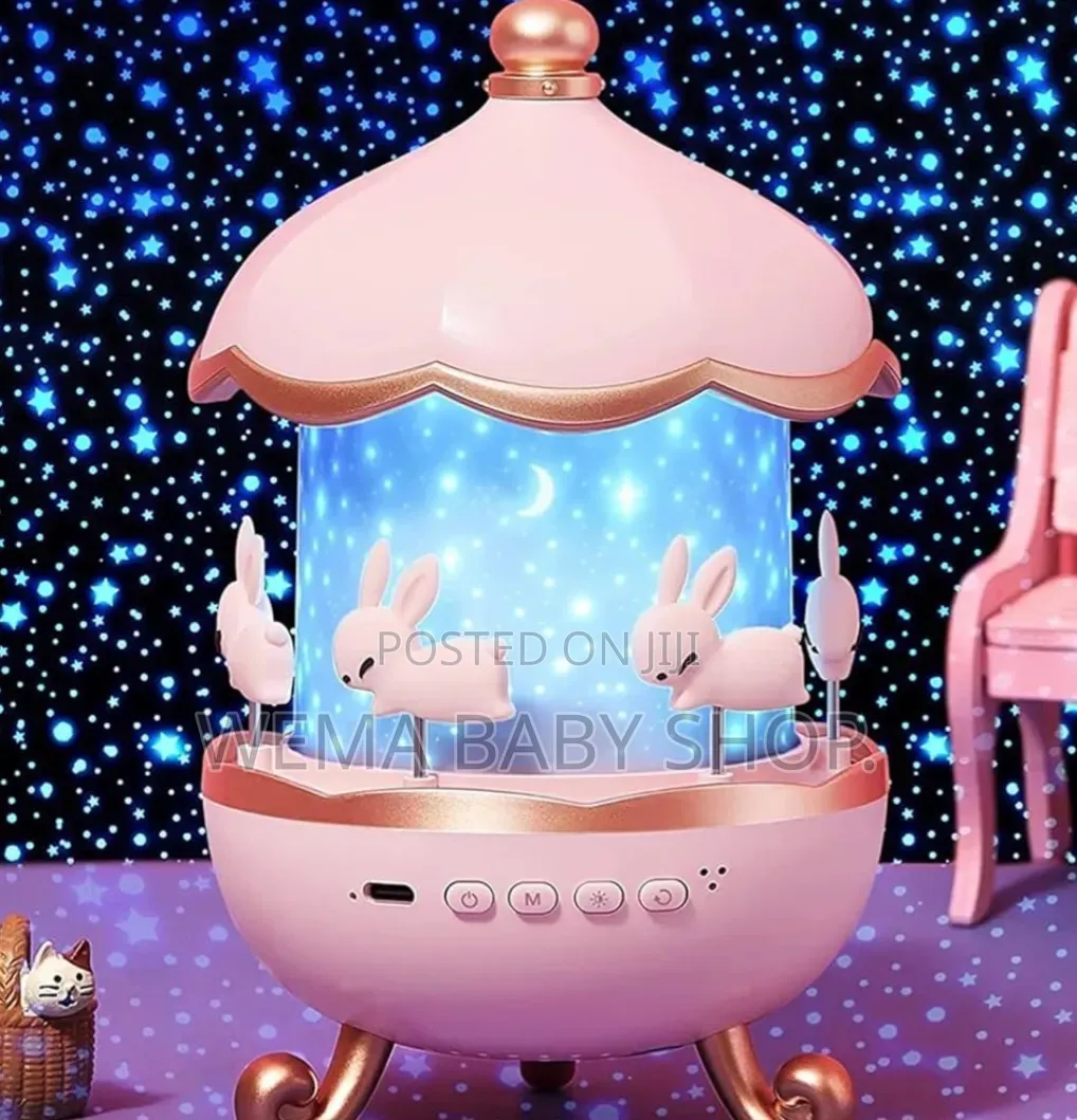 Kids Rotating Bunny Projector Lamp-Kids’ Rooms and Bedtime Relaxation