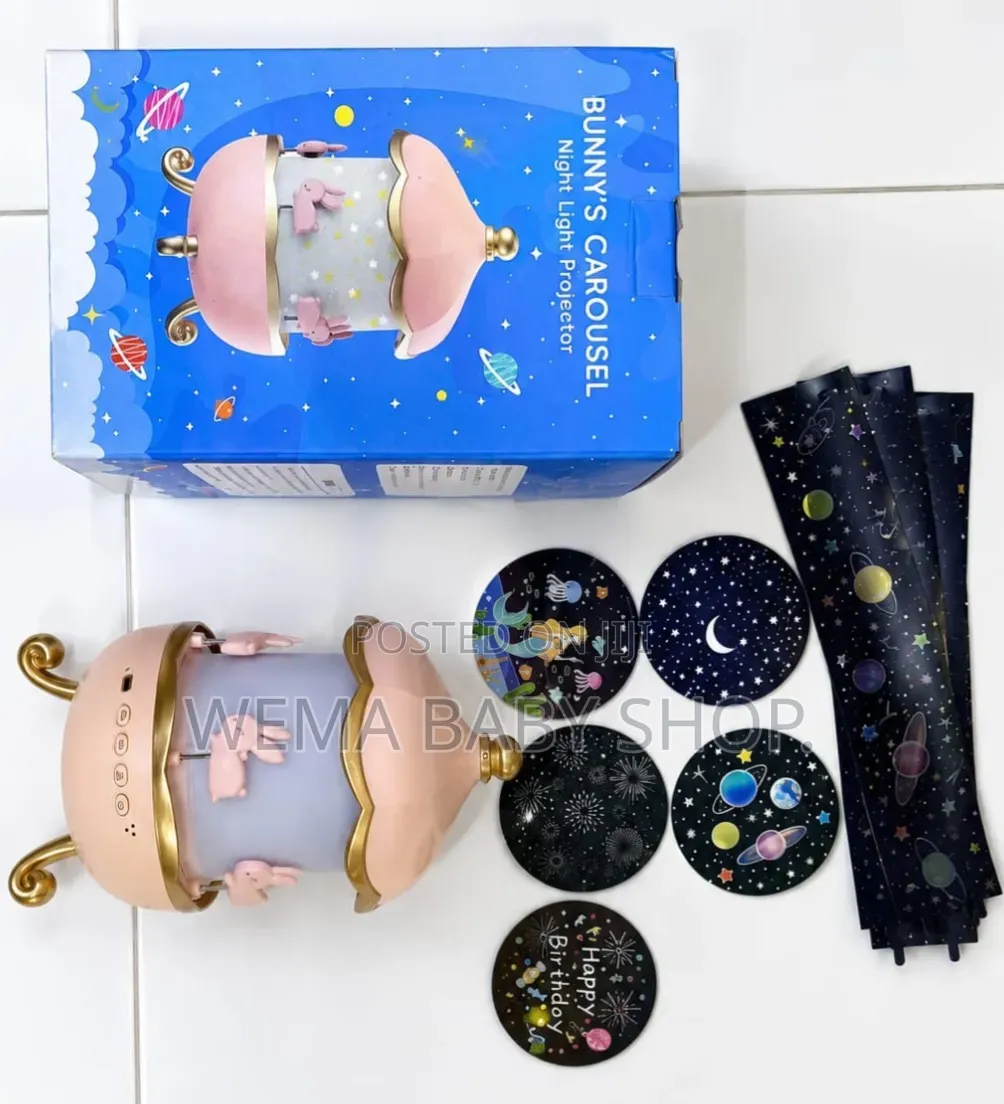 Kids Rotating Bunny Projector Lamp-Kids’ Rooms and Bedtime Relaxation