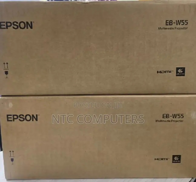 EPSON EB-W55 WXGA Projector -4000 Lumens .