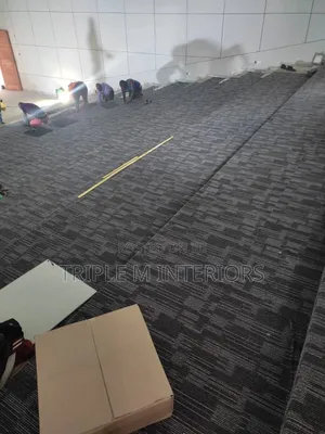 Durable Rubber Backed Carpet Tiles / Long Lasting