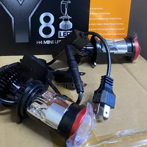 Y8 H4 LED Headlamp Bulbs – White Light Projector Lens