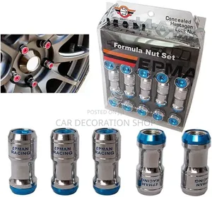 Sporty Lug Nuts With Speciality Drive Socket Key Allen Wrench End Caps