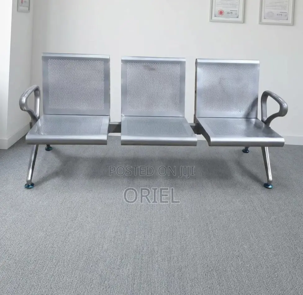 Office Waiting Bench : Three-Seater Reception Bench
