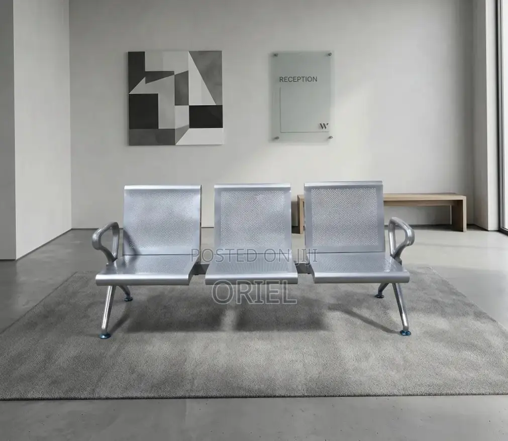 Office Waiting Bench : Three-Seater Reception Bench