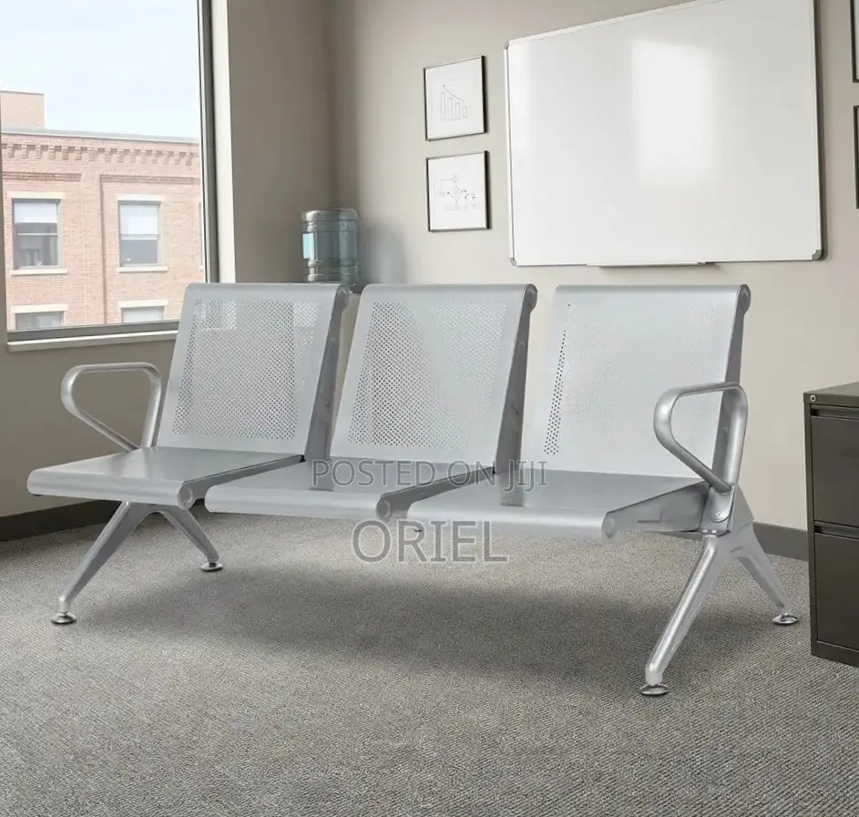 Office Waiting Bench : Three-Seater Reception Bench