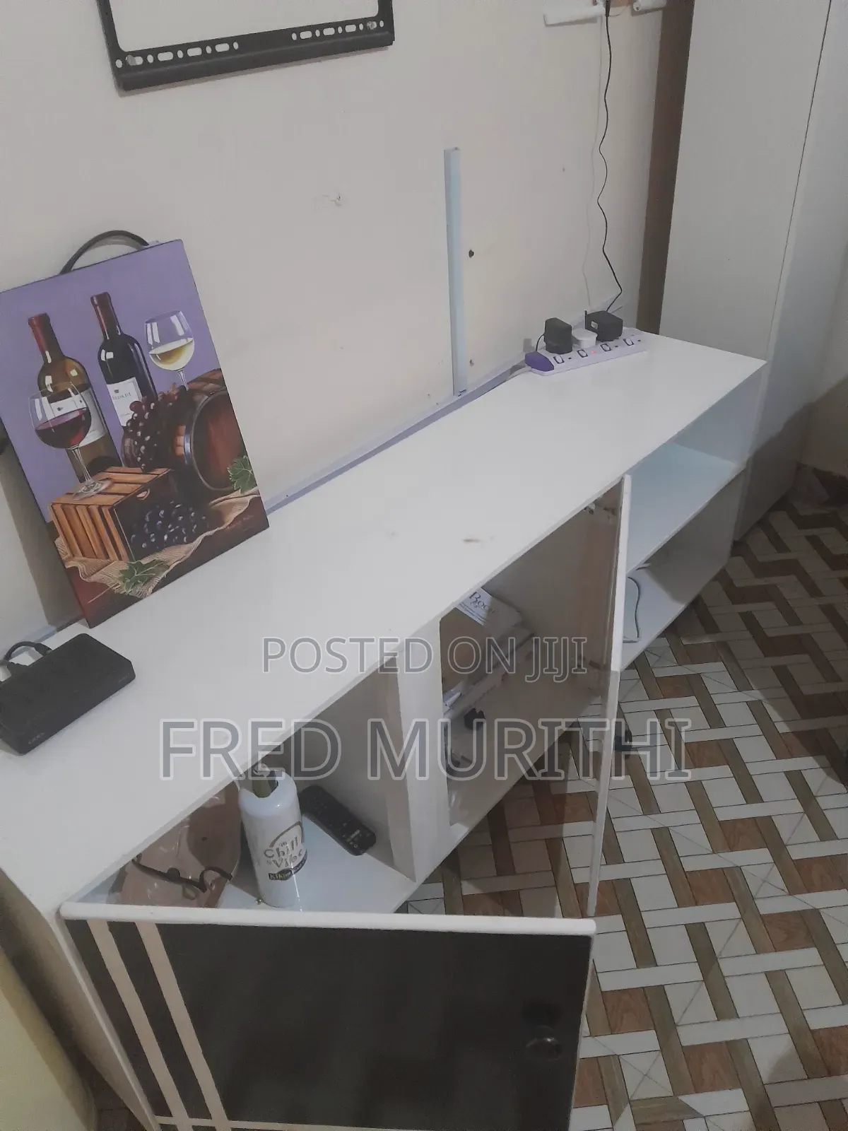 TV Stand - White and Black