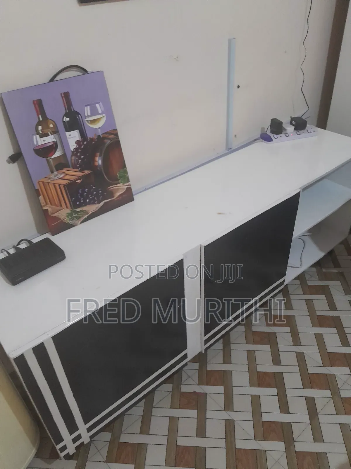 TV Stand - White and Black