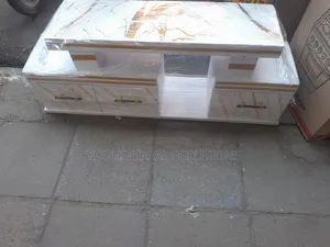 Executive 1 Light TV Stand With Marble Top and Light