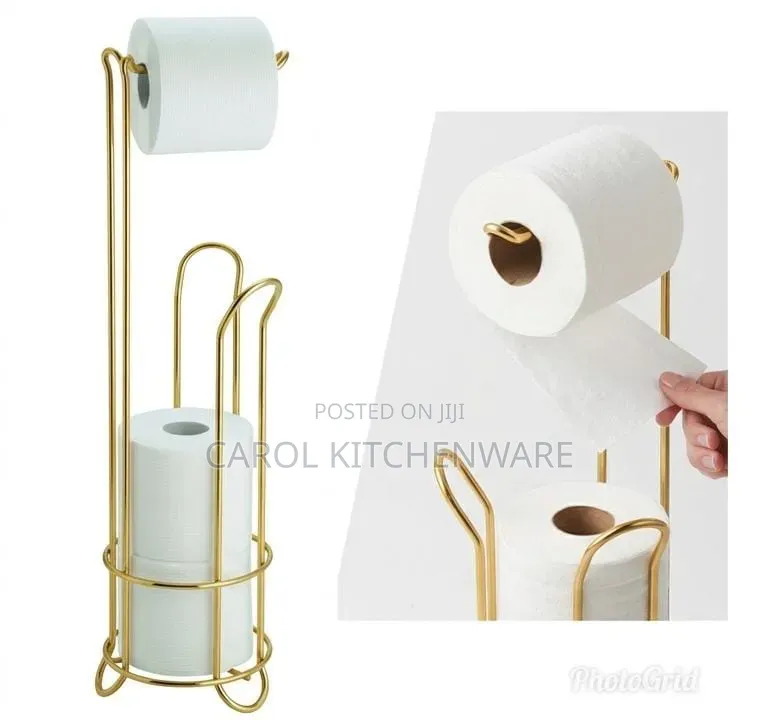 Gold Metal Toilet Tissue Holder 2 in L / Tissue Holder