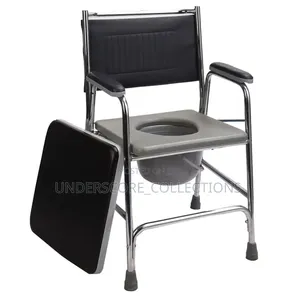 Chrome Plated Steel Commode Chair