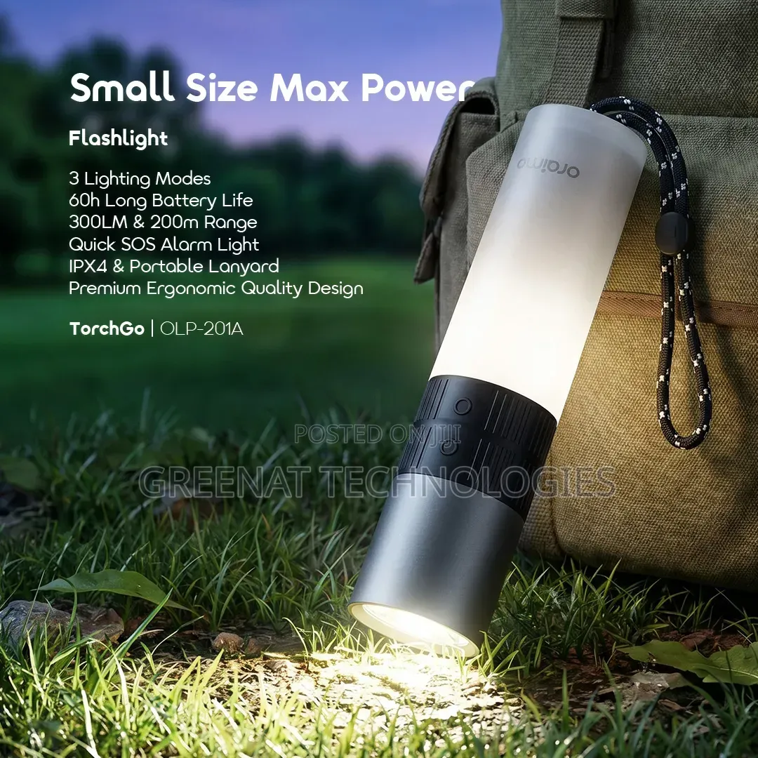 Oraimo TorchGo Portable Compact Powerful Flashlight 300 Lumens 200m