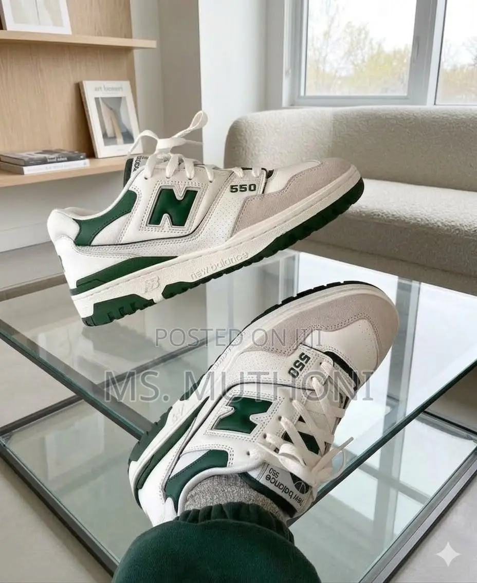 New Balance 550 Low-Top Sneakers Ft White Leather Upper Size 40-45