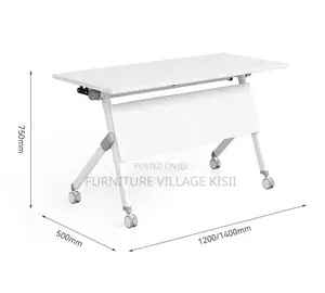 Office Table; White 1.2M Foldable Conference Table
