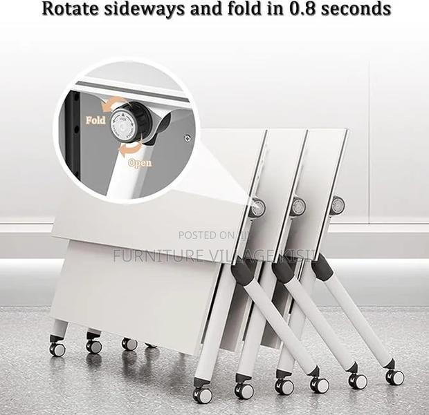 Office Table; White 1.2M Foldable Conference Table - thumbnail 7
