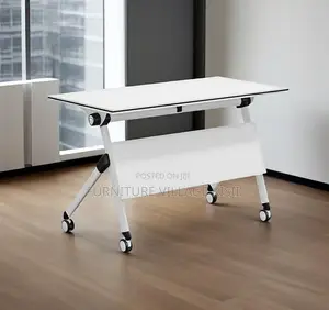 Office Table; White 1.2M Foldable Conference Table