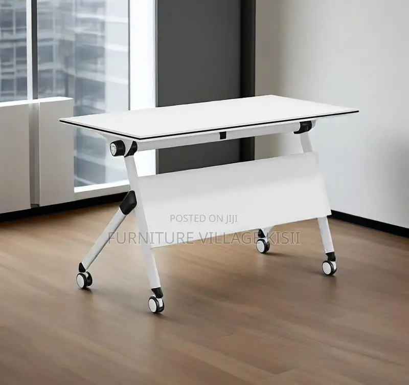 Office Table; White 1.2M Foldable Conference Table