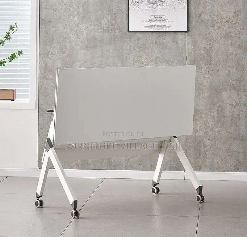 Office Table; White 1.2M Foldable Conference Table