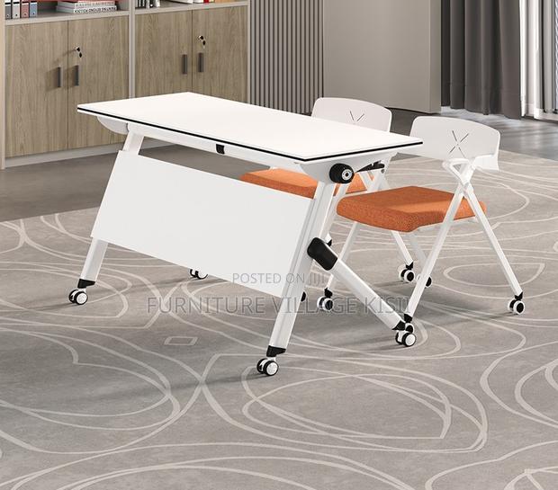 Office Table; White 1.2M Foldable Conference Table - thumbnail 9