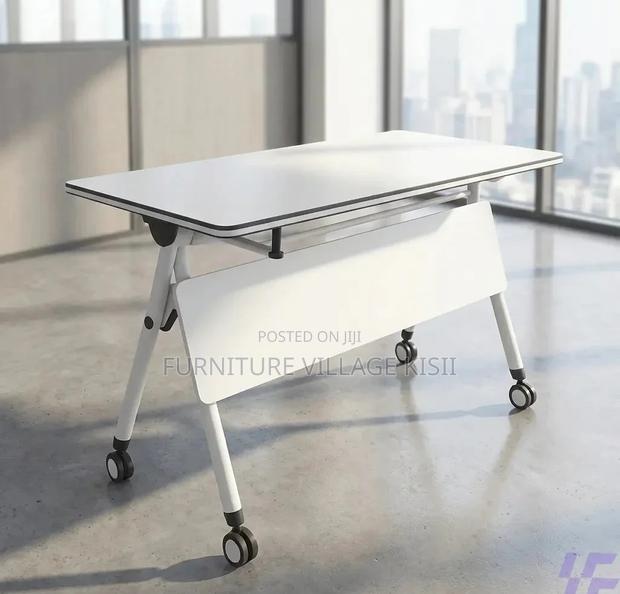 Office Table; White 1.2M Foldable Conference Table - thumbnail 11
