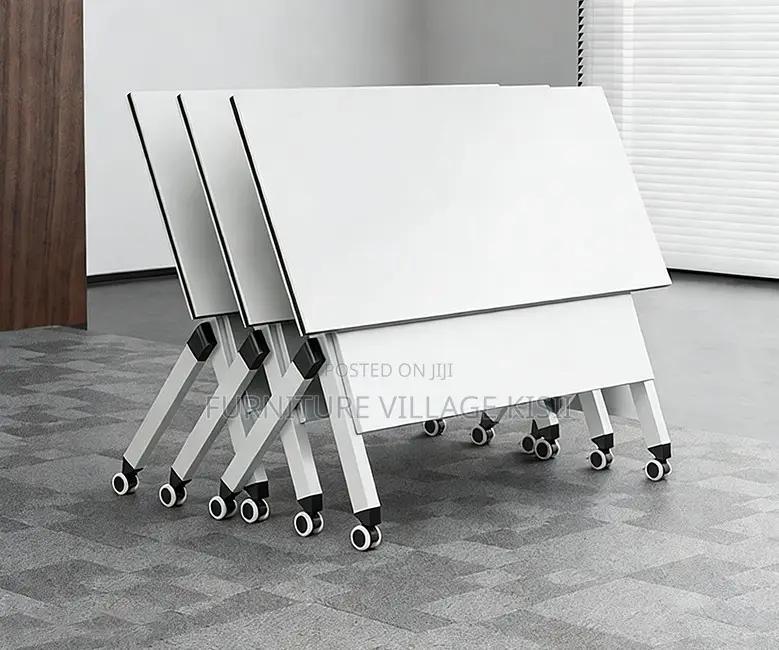 Office Table; White 1.2M Foldable Conference Table