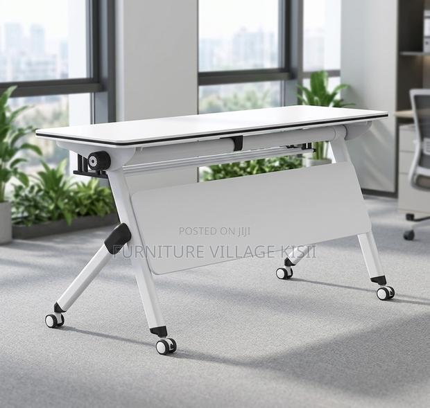 Office Table; White 1.2M Foldable Conference Table - thumbnail 14