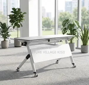 Office Table; White 1.2M Foldable Conference Table
