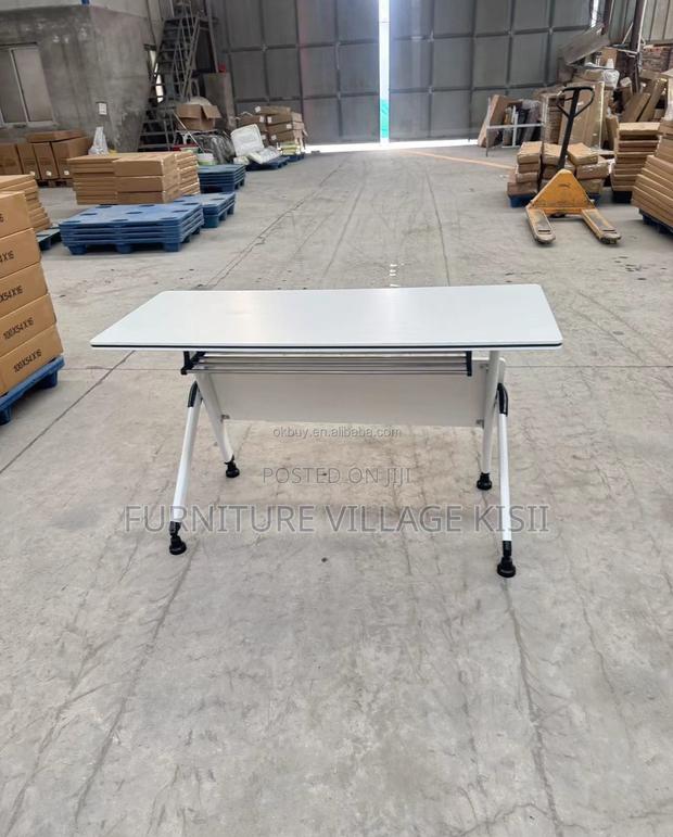 Office Table; White 1.2M Foldable Conference Table - thumbnail 16