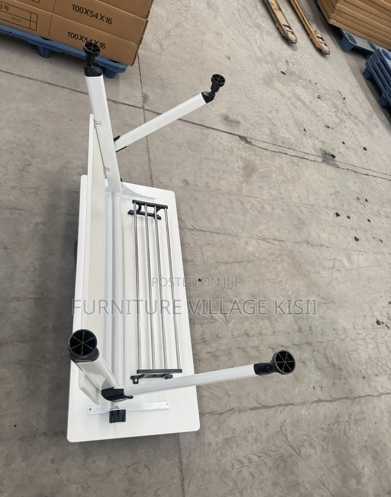 Office Table; White 1.2M Foldable Conference Table