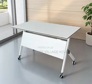 Office Table; White 1.2M Foldable Conference Table