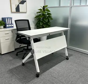 Office Table; White 1.2M Foldable Conference Table