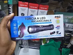 P50 2000 Lumens Rechargeable LED Flashlight USB Zoom Torch