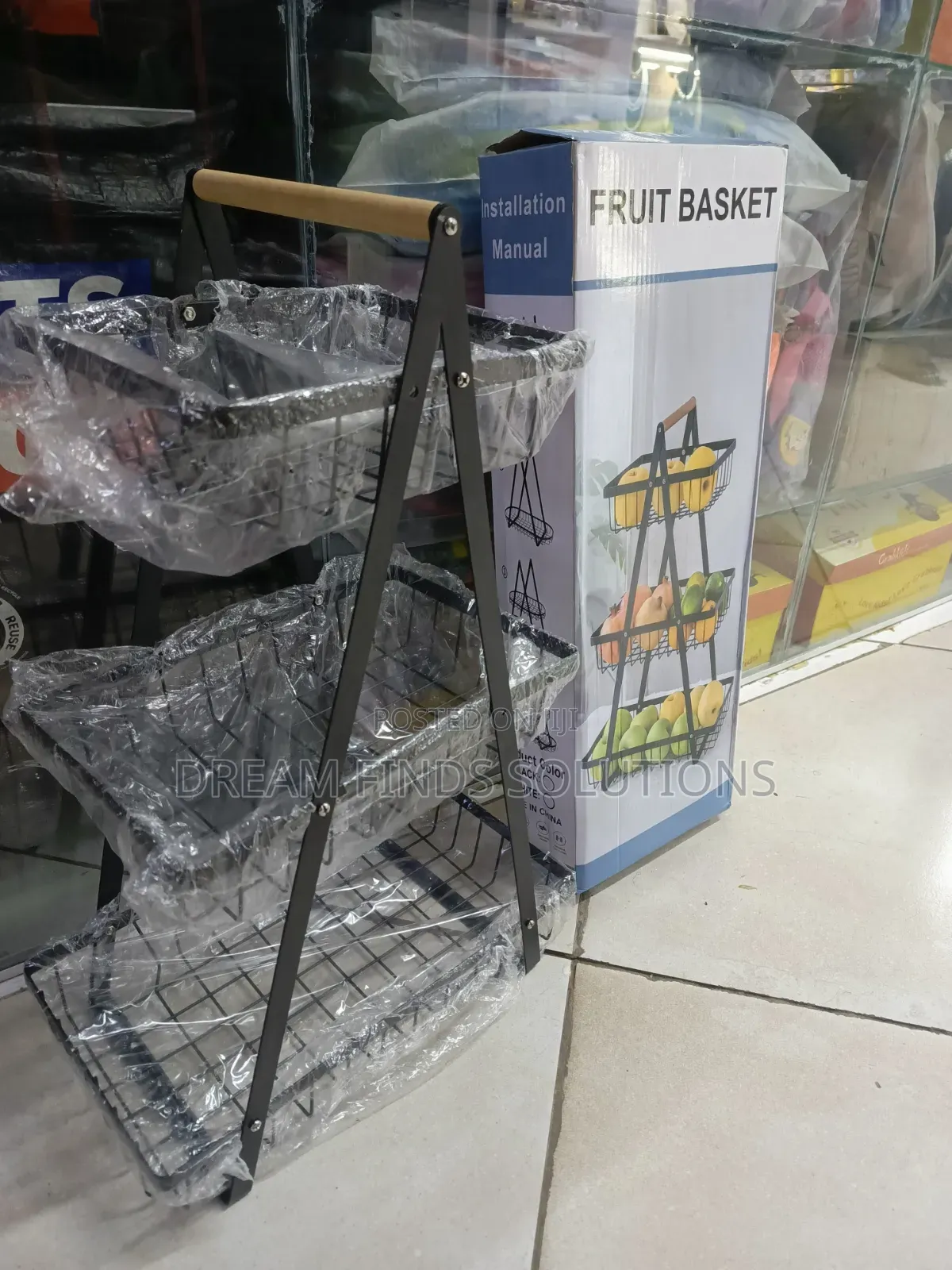 3-Level Market Basket – Breathable Fruit Vegetable Storage Tower