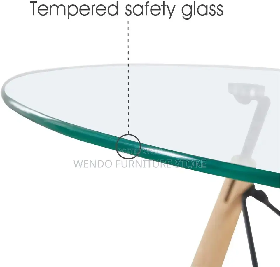 Home Tables; Round Eames Table With Glass Top
