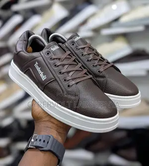 Timberland Men’s Casual Sneakers – Brown Leather Look, Lace-Up