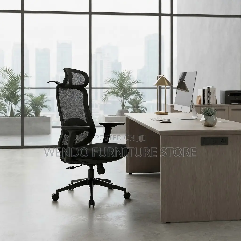 Office Chairs; Ergonomic Executive High Back Star Base Chair