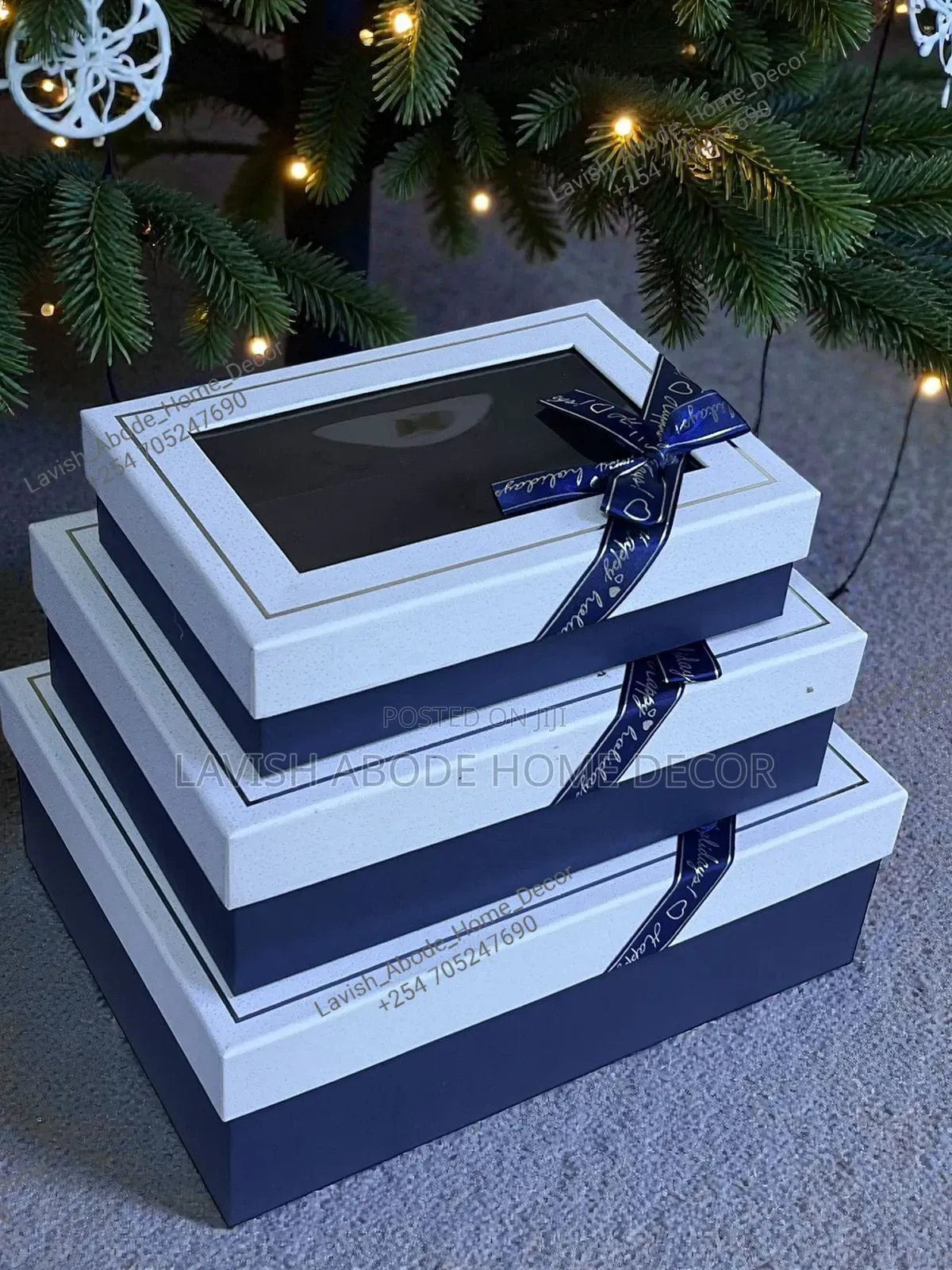 3 PCS Blue Gift Boxes – Luxury Gift Packaging Set