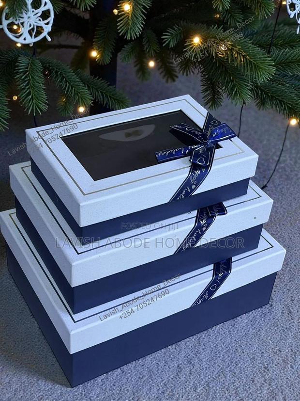 3 PCS Blue Gift Boxes – Luxury Gift Packaging Set