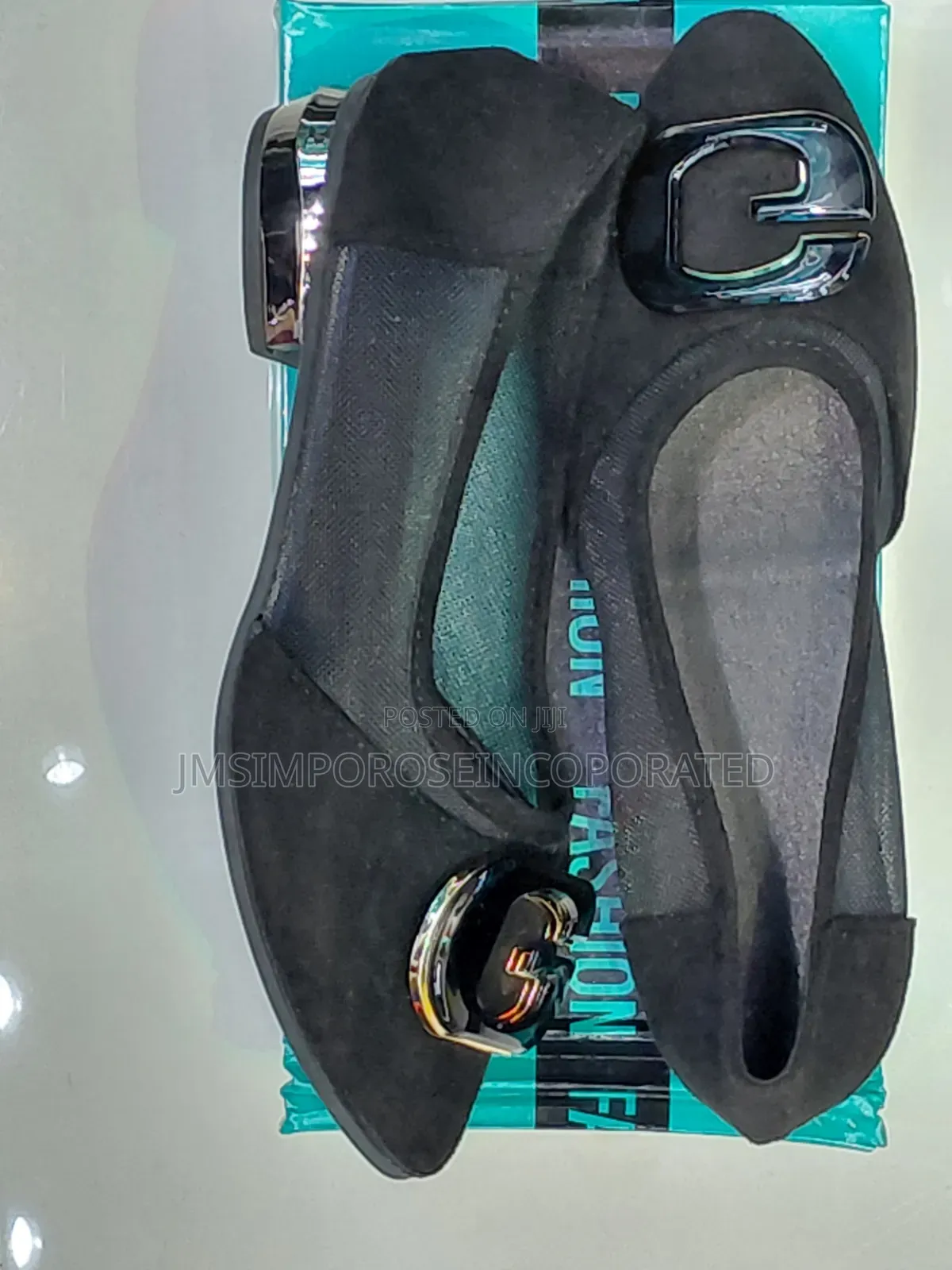 Black Mesh Ballet Shoe