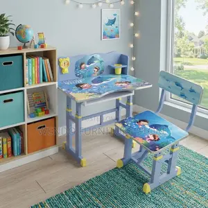 Home Desk; Kids Kindergarten Study Desk Chair Sets