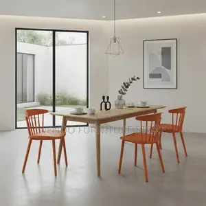 Dining Chairs; Colored Brown Armless Strong Plastic Chairs
