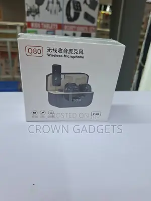 Q80 Wireless Microphone Dual Lavalier 2.4G Noise Cancelling Mic